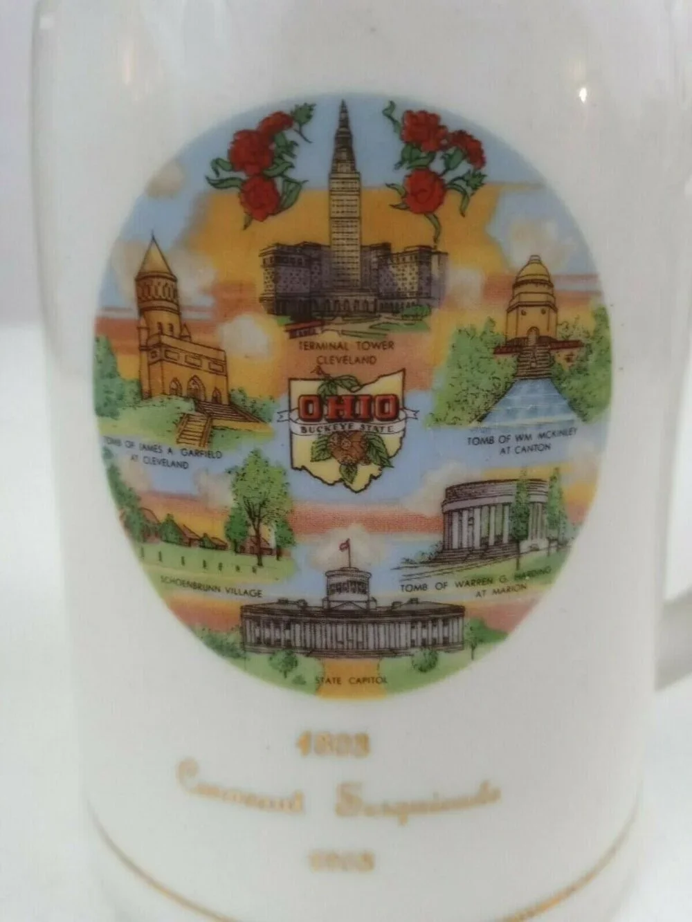 Conneaut Sesquicade Ohio 1803-1953 Monuments Coffee Cup Mug 4.75